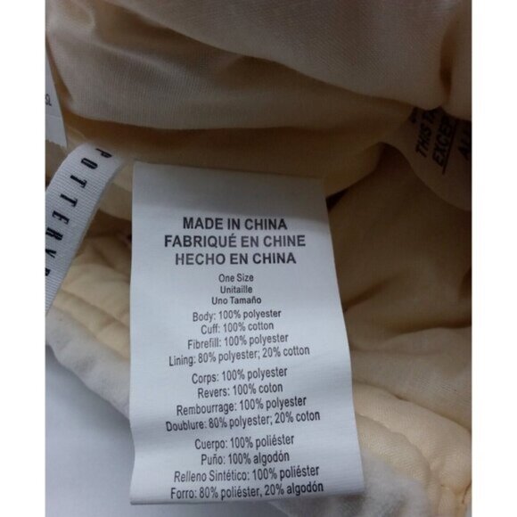 Pottery Barn Kris Faux Sheepskin with Bells Christmas Holiday Stocking Cream - Picture 6 of 10